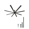 thumbnail image 1 of VEVOR 96" Aluminum Ceiling Fan No Light Remote Control Reversible DC Motor Black, 1 of 9
