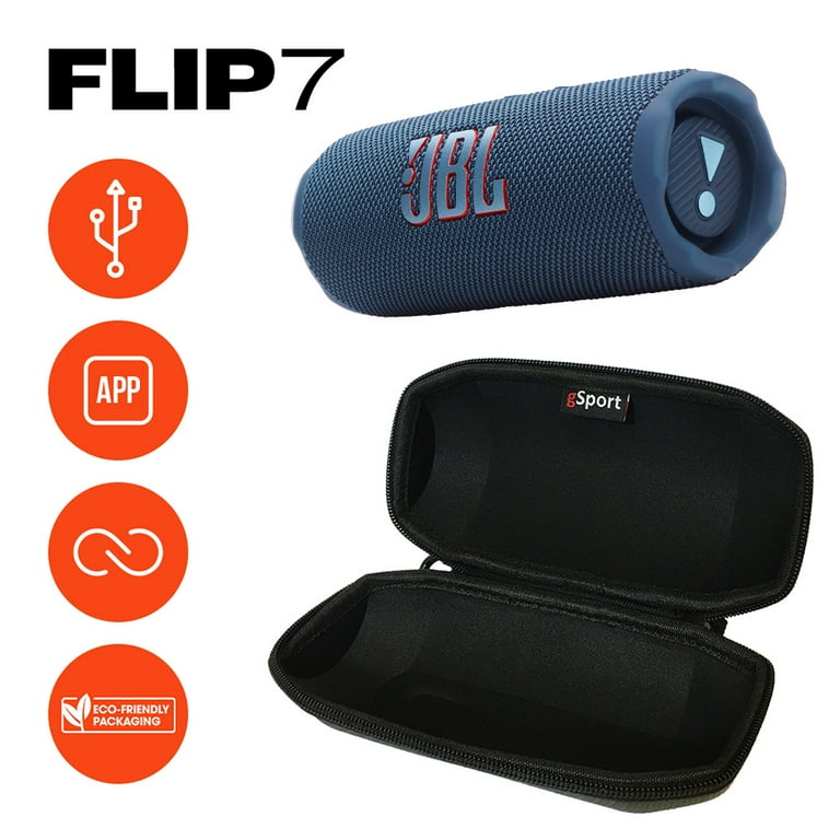JBL FLIP 7 Waterproof Portable Speaker Bundle with gSport Carbon