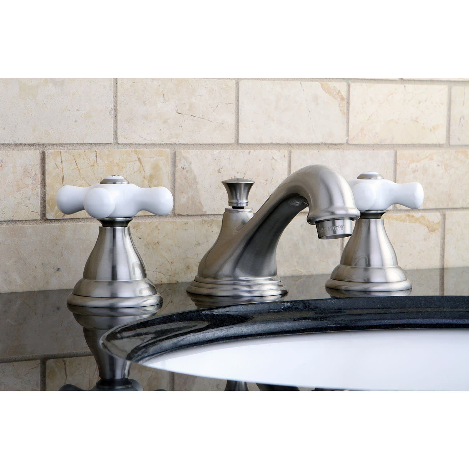 Kingston Brass Widespread Bathroom Faucets In Brushed Nickel Finish KS5568PX