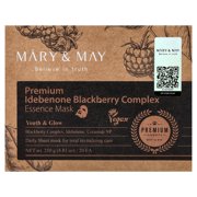 Mary & May Premium Idebenone Blackberry Complex, Essence Beauty Mask, 20 Sheets, 8.81 oz (250 g)