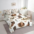 thumbnail image 3 of Manfei Southwestern Cowboy Tribal 7-Piece Twin Bedding Sets,Boho Style Boots Hat Bedding Comforter Set,Gradient Brown Blue Feather Sheet Sets For Girls Kids,Ultra Soft Home Decor Reversible, 3 of 8