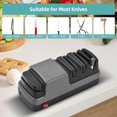 thumbnail image 6 of Arealer 4 in 1 Electric Knife Sharpener Tool: Diamond Abrasives, Straight Blade, Serrated Knives, Ceramic & Scissors., 6 of 7