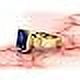 thumbnail image 3 of Unheated Untreatet 14.25 Carat Aaa+ Quality Natural Blue Sapphire Neelam Gold Plated Adjustable Gemstone Ring For Women'S And Men'S (Lab - Certified)-B0C37K, 3 of 7