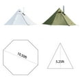 Tipi Hot Tent with Fire Retardant Stove Jack for Flue Pipes, 23 Person