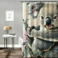 thumbnail image 2 of Autua Koala Bear Tree Branch Flowers Shower Curtain Set with Hooks 100% Polyester Home Bathroom Decoration 60"x72, 2 of 7