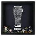 thumbnail image 4 of Torched New Jersey Beer Cap Shadow Box Wall Mount Decor 13"x13"x3" Gray, 4 of 8