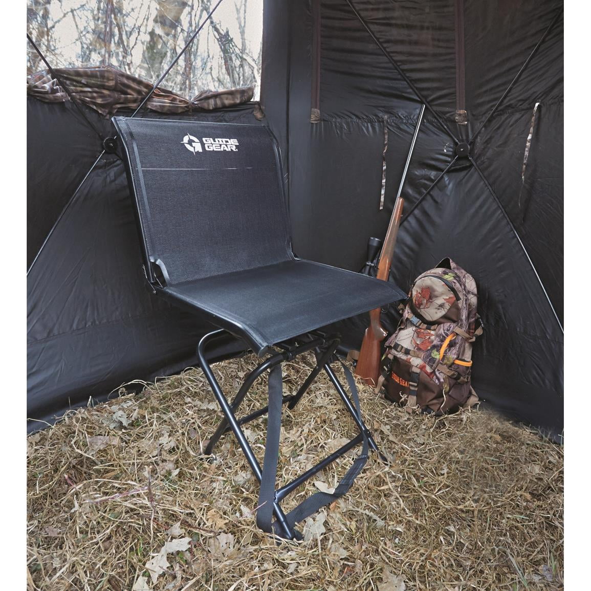 Guide Gear Big Boy Comfort Swivel Hunting Blind Chair, 500-lb. Capacity