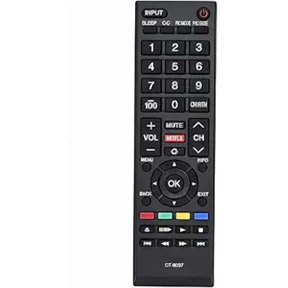 CT-8037 Replaced Remote fit for Toshiba Smart HDTV TV 40L3400 40L3400U 50L3400