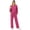 Rose Red, variant on Ekouaer Lounge Sets for Women Ribbed Knit Pajama Sets 2 Piece Long Sleeve Pjs Soft Loungewear Outfits with Pockets