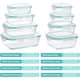 thumbnail image 2 of Paquete de 8 recipientes de vidrio para almacenar alimentos con tapas herméticas, recipientes de vidrio para preparar comidas, aptos para microondas, horno, congelador y lavavajillas, sin BPA., 2 of 5