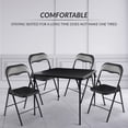 thumbnail image 2 of FlexWave 3-Piece Folding Table and Chair Adult version Set，Includes 1 Square Card Table，with Black Padded Top and 2 Matching Folding Chairs，for Home, Game Night, Picnic, or Party, 2 of 8