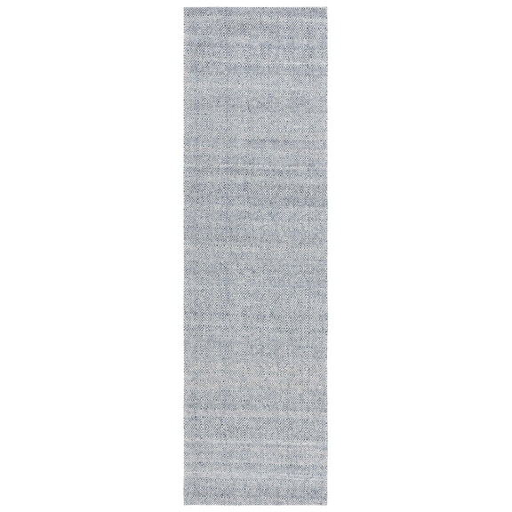 SAFAVIEH Martha Stewart Wilton Wilton Geometric Runner Rug, Blue/Ivory, 2'3" x 8'