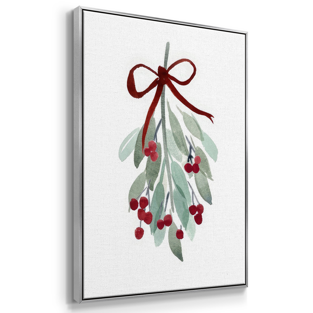 Come Across I - Framed Gallery Wrapped Holiday Canvas - 17 x 25 - Silver Frame