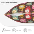 thumbnail image 5 of Fotbe Cute Elephants Pattern Velvet Decorative Throw Pillow Covers with Elegant Piping, Soft Plush Cushion Cover for Sofa, Bed, Car, Office-20"x20", 5 of 8