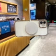 thumbnail image 5 of for iPhone 12 Case Magnetic Clear with Camera Lens Protector Full Protection MagSafe Electroplated Silicone Dust-Proof Net Shockproof Protective Case Cover 6.1 Inch - Gold, 5 of 6