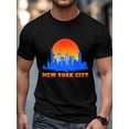 thumbnail image 4 of Men's T-Shirt NEW YORK City Short Sleeve Casual Tee Classic Crew Neck T-Shirt for Men, S, 4 of 6