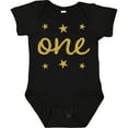 thumbnail image 3 of Inktastic 1st Birthday One Gold Boys or Girls Baby Bodysuit, 3 of 5