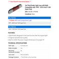 thumbnail image 2 of 3rd Third Brake Light Lens with Bulb - Compatible with 1999 - 2016 Ford F-350 Super Duty 2000 2001 2002 2003 2004 2005 2006 2007 2008 2009 2010 2011 2012 2013 2014 2015, 2 of 2
