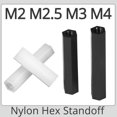 thumbnail image 2 of M2 M2.5 M3 M4 Black White Nylon Hex Standoff Screw PC Compuer Motherboard PCB Spacer Metric Thread Bolt Length 5-20MM, 2 of 5