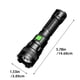 thumbnail image 3 of Linterna LED recargable 100.000 lúmenes • Zoom • IPX45 impermeable • Batería 18650 • Carga USB • Alcance 1640 pies • 4 modos, 3 of 9