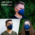 thumbnail image 5 of WellBefore KN95 Disposable 5Ply Face Masks, Pack of 10, Medium, Blue, Individually Wrapped, Adjustable Ear Loops, 5 of 5