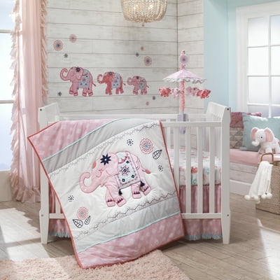 Boho Elephant Nursery Bedding Set Pink Gray White Nigeria Ubuy
