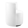 thumbnail image 3 of Modway Della Performance Velvet Fabric Swivel Chair in White, 3 of 9