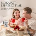 thumbnail image 2 of Mixpresso 3 Cup Moka Pot Coffee Maker for Gas, Electric Stove Top, Classic Italian Espresso Maker, Stovetop for Camping, Makes 5 Oz Cuban Coffee, 2 of 9