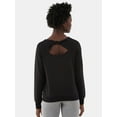 thumbnail image 3 of Avia Women's and Women's Plus Twist Back Top with Long Sleeves, Sizes XS-4X, 3 of 5