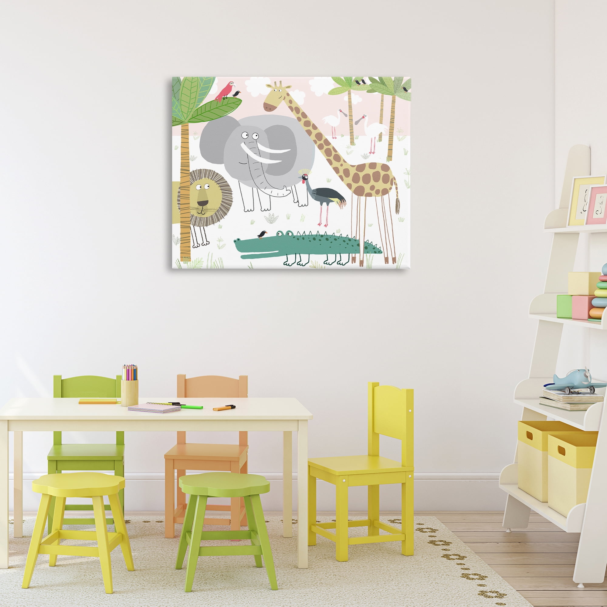 Stupell Industries Safari Animals Out and About Canvas Wall Art, design by Carla Daly