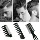 thumbnail image 4 of 3pcs Mens Styling Comb, Men Wide Tooth Comb Black Hair Comb Pompadour Comb Curl Wet Comb, 4 of 5