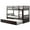 Espresso, variant on Costway Twin Over Twin Bunk Bed with Twin Trundle Solid Wood Frame White