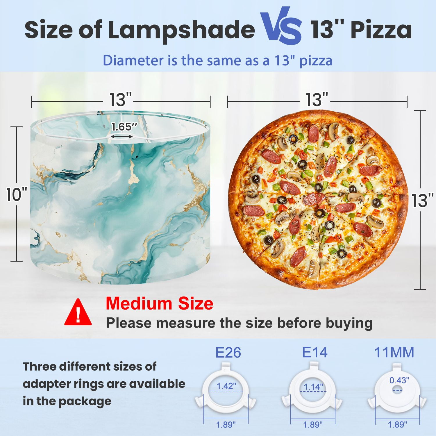 Lampshades 2 Pack Gold Alcohol Ink Marble Blue Oriental Green Marble 13"x13"x10" Light Shade for Table Lamps Floor Lamps Drum Lamp Shades Lampshade Replacement Easy Assembly