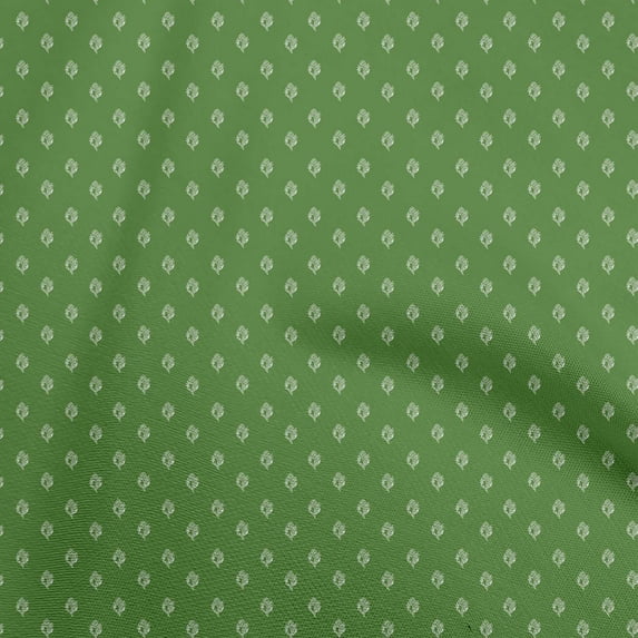 oneOone Velvet Green Fabric Asian Floral Block Quilting Supplies Print Sewing Fabric By The Yard 58 Inch Wide