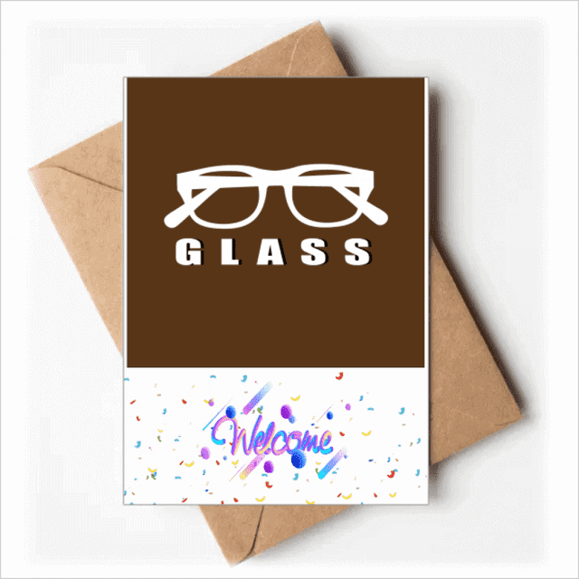 Lunettes Connaissance Bonne Science Accueil Retour Cartes de Voeux Enveloppes Blanc