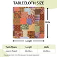 thumbnail image 2 of Pioneer Flower Floral Print Pattern Square Fitted Tablecloth with Elastic Edge,Square Table Cover,Washable Elastic Table Cover for Home Kitchen Party Decor 34"x34", 2 of 6