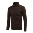 thumbnail image 2 of INSPIRE CHIC Men's Sweaters Pullover Turtle Neck Long Sleeve Stretchy Slim Fit Tops 34 Brown, 2 of 7