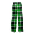 thumbnail image 4 of Drmagiyhm Mens Flannel Pajama Pants Fuzzy Christmas Print Lounge Pants Autumn Big and Tall Pajama Pants Flannel Sleep Pants Wide-Leg Elastic Waist Plaid Casual Pants 2XL, 4 of 5