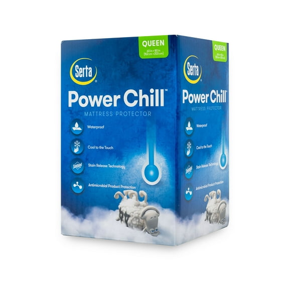 Serta Power Chill Cooling Fitted Mattress Protector