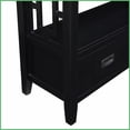 thumbnail image 5 of 36'' Solid Pine Wood Coffee Table with 4 Drawers & Shelf - Retro Style, Spacious Storage for Entry/Bedroom (Black), 5 of 19