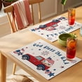 thumbnail image 4 of Independence Day Placemats Set of 1, USA Flag Red Truck Linen Non-Slip Place Mats Washable Table Mats for Kitchen Dining Table Decorations Indoor/Outdoor, 4 of 9