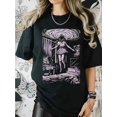 thumbnail image 1 of Short Sleeve Graphic Print T-shirt, Crew Neck Casual Top for Summer & Spring, Women's Clothing, 1 of 6