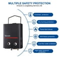 TOPWISH 1.32 GPM 5L Portable Tankless Propane Water Heater with Handle