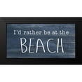 thumbnail image 2 of CAD Designs 14x9 Black Modern Framed Museum Art Print Titled - Rather be at the Beach, 2 of 5
