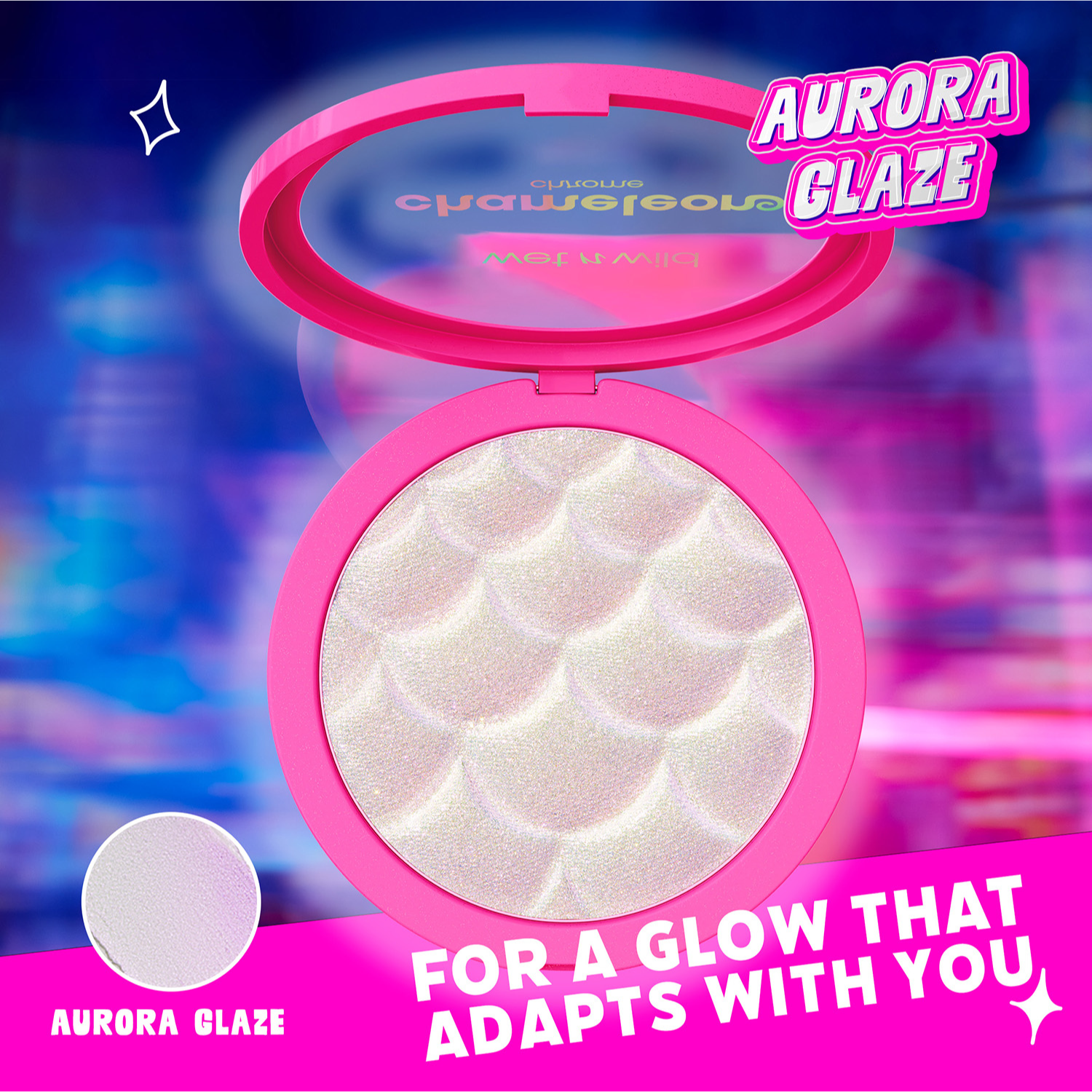 Wet n Wild Chameleon Chrome Highlighter, Aurora Glaze, 0.15 oz