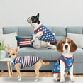 thumbnail image 5 of LyssKMK Patriotic Dog Tank Top 4th of July Dog Sleeveless Shirt USA Independence Day Outfits Stars Hearts & Stripe Patterns Dog Costume for Small Medium-Sized Dogs (3 PCS) XS, 5 of 7