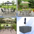thumbnail image 2 of COVERS&ALL Square Table & Chair Set Cover with Umbrella Hole, 12 Oz Waterproof UV & Weather Resistant, Patio Lawn Garden Backyard Furniture with Air Vents & Drawstrings (50" L X 50"W X 30"H, Grey), 2 of 8