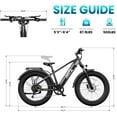 thumbnail image 4 of TST Electric Bike for Women, 750W Motor, 48V 15AH UL2849, 20"x4" Fat Tire, E Mountain Bike, Hydraulic Disc Brakes,APP Control, 4 of 9