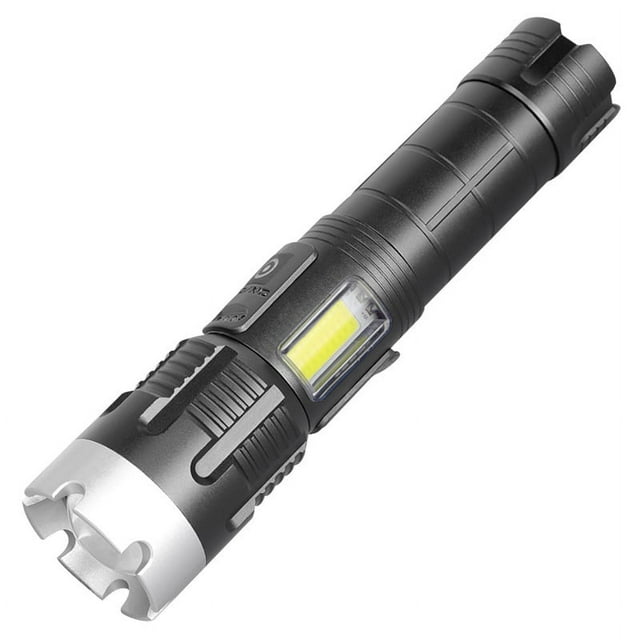 Linterna de enfoque ajustable de 2000 lúmenes, recargable, potente para caza, rescate y exploración al aire libre.