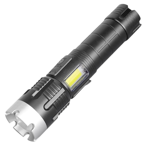 Linterna de enfoque ajustable de 2000 lúmenes, recargable, potente para caza, rescate y exploración al aire libre.
